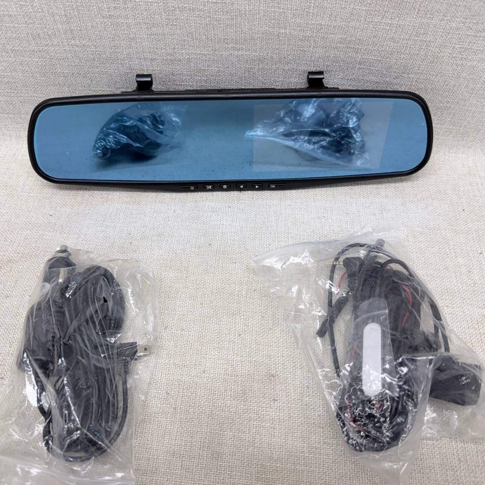 Rearview Mirror Dash Cam Front Camera 1080P DVR Car Video Recorder Black